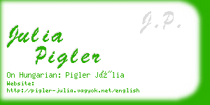 julia pigler business card